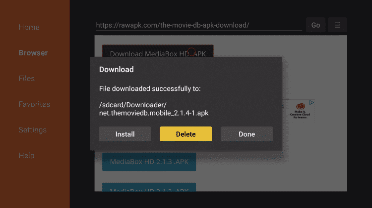 Install MediaBox HD APK on Firestick