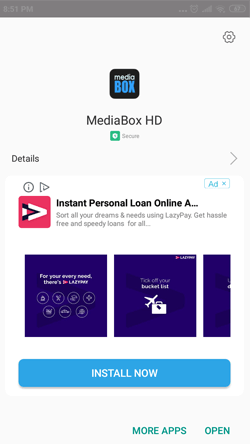 Install MediaBox HD App on Android Smartphones