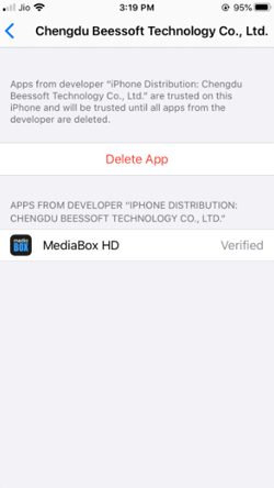 Install MediaBox HD on iPhone