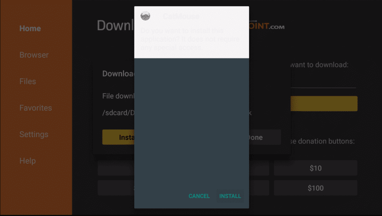 Install CatMouse on Firestick