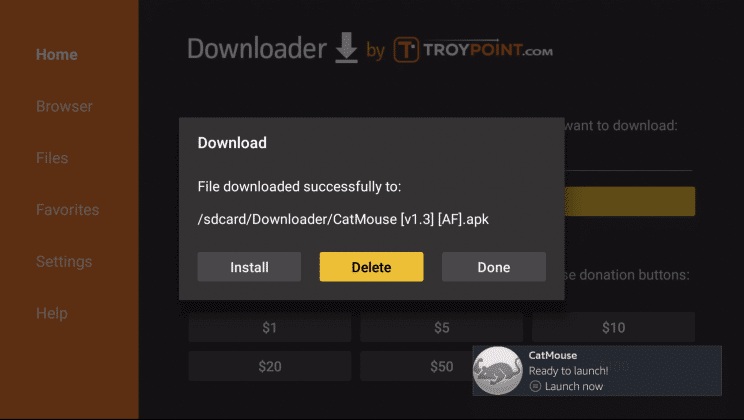 Install CatMouse APK on Firestick
